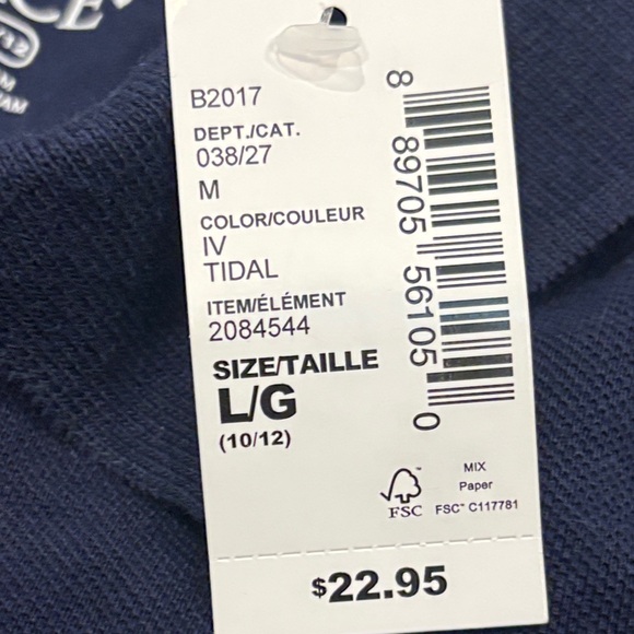 NWT The Children's Place Girl’s Navy Blue Long Sleeve Casual Dress Size Large - Picture 4 of 6